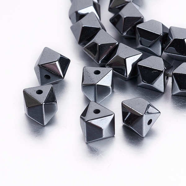 

PandaHall Non-magnetic Synthetic Hematite Beads Strands, Polygon, 6x6x5.5mm, Hole: 1mm, about 66pcs/strand, 15.9 inch(40.5cm) Non-magnetic...