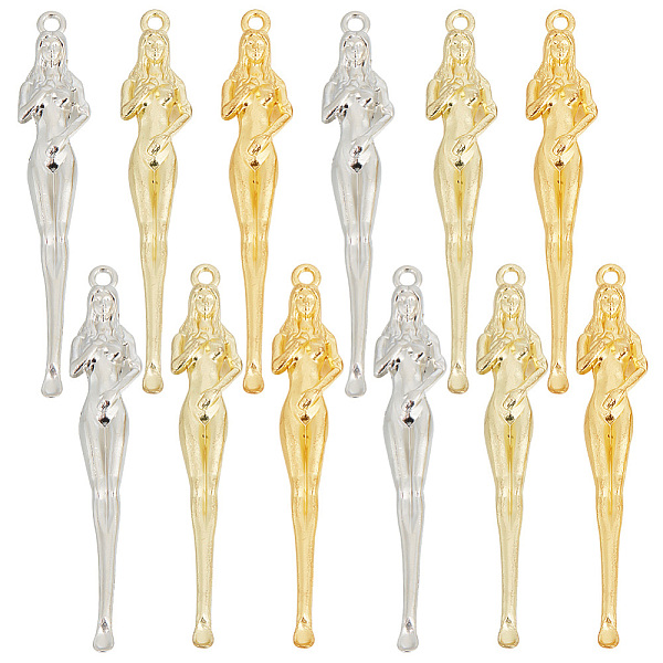 

PandaHall HOBBIESAY 18Pcs 3 Colors Alloy EarPicks, Women, Mixed Color, 7.2x1.3x0.7cm, Hole: 3mm, 6pcs/color Alloy Human