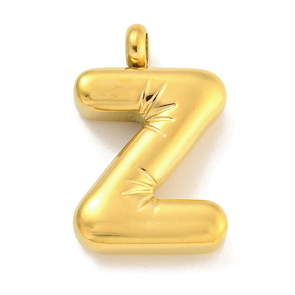 

PandaHall Ion Plating(IP) 304 Stainless Steel Pendants, Letter Charm, Golden, Letter Z, 24x15.5x5.5mm, Hole: 3mm 304 Stainless Steel Letter...