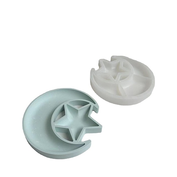 

PandaHall Food Grade Silicone Moon with Star Storage Tray Mold, Resin Casting Molds, for UV Resin, Epoxy Resin Craft Making, White...