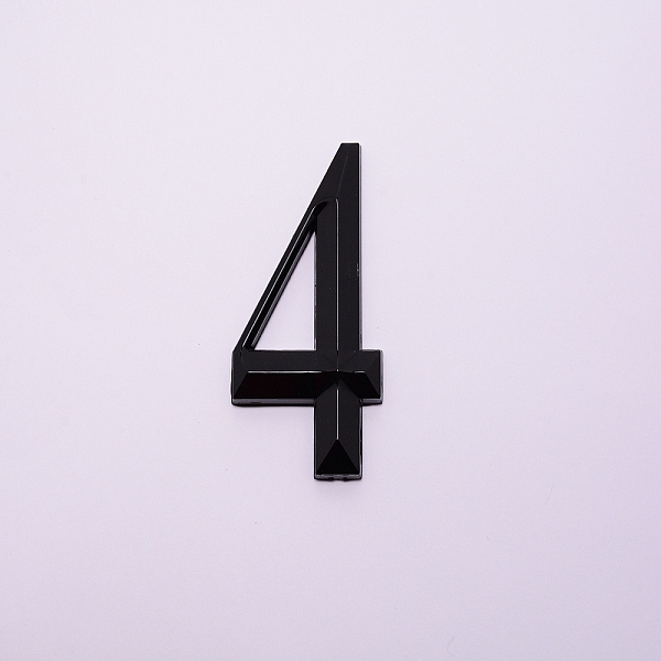 

PandaHall Plastic & PVC Number Sign Labels, Black, Num.4, 4: 70x46x8mm Plastic Black