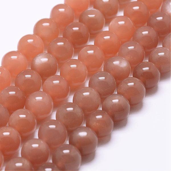 

PandaHall Natural Sunstone Beads Strands, Grade A, Round, 7~8mm, Hole: 1mm, about 48~55pcs/strand, 15.3 inch(39cm) Sunstone Round