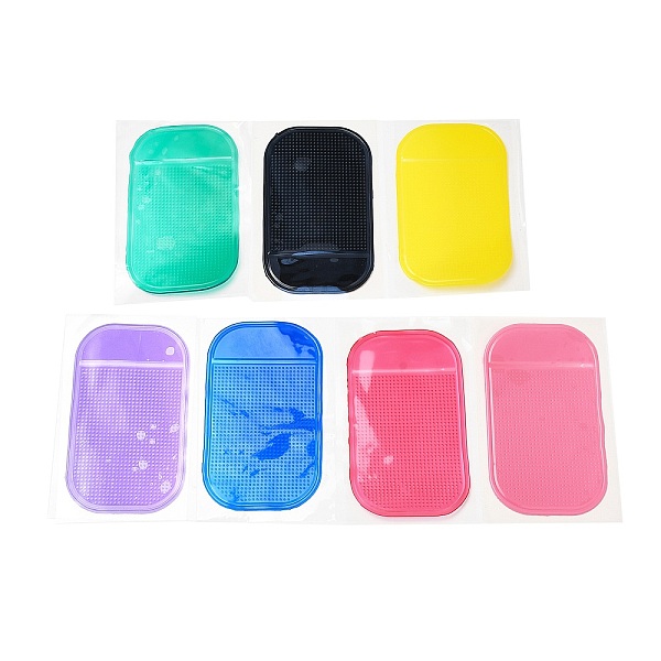 PandaHall 7Pcs 7 Colors Silicone Anti-Slip Pad, for Diamond Painting Tool & Cell Phone GPS Holder, Mixed Color, 144x84x1mm, 1pc/color...
