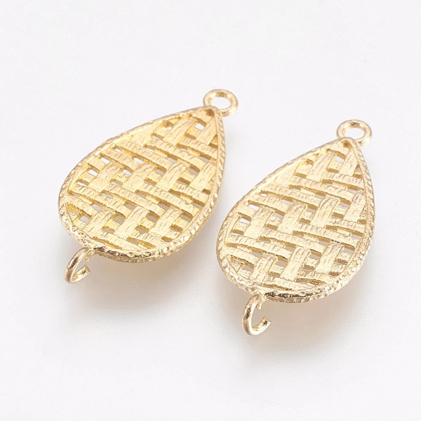 

PandaHall Brass Links connectors, Cadmium Free & Lead Free, Braided Teardrop, Raw(Unplated), 28x13x1mm, Hole: 1.7~2mm Brass Teardrop