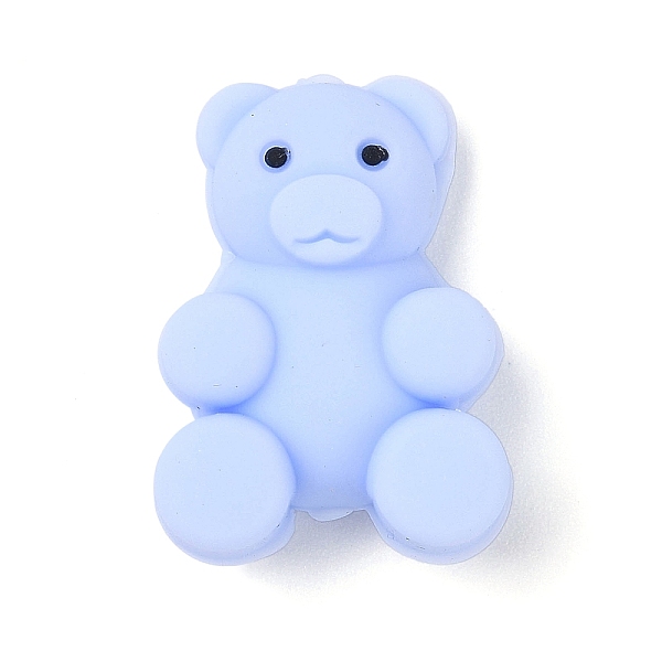 

PandaHall Silicone Beads, Cartoon Animal Bear, Light Sky Blue, 29x22x13mm, Hole: 2mm Silicone Bear