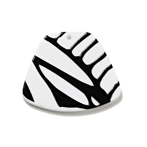 

PandaHall Printed Acrylic Pendants, Trapezoid, Black, 27x33x2mm, Hole: 1.5mm Acrylic Trapezoid Black