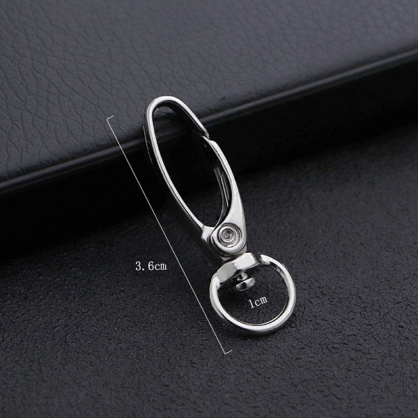 

PandaHall Zinc Alloy Swivel Clasps, for Bag Making, Platinum, 36mm, Hole: 10mm Alloy
