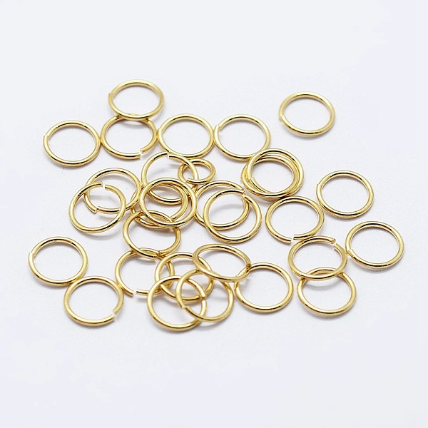 

PandaHall 925 Sterling Silver Open Jump Rings, Round Rings, Real 18K Gold Plated, 20 Gauge, 6x0.8mm, Inner Diameter: 4mm, about 116pcs/10g...