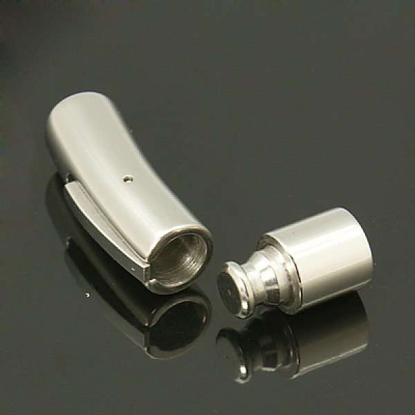 

PandaHall Column 316 Surgical Stainless Steel Bayonet Clasps, Stainless Steel Color, 30.5x9mm, Hole: 7mm 316 Surgical Stainless Steel
