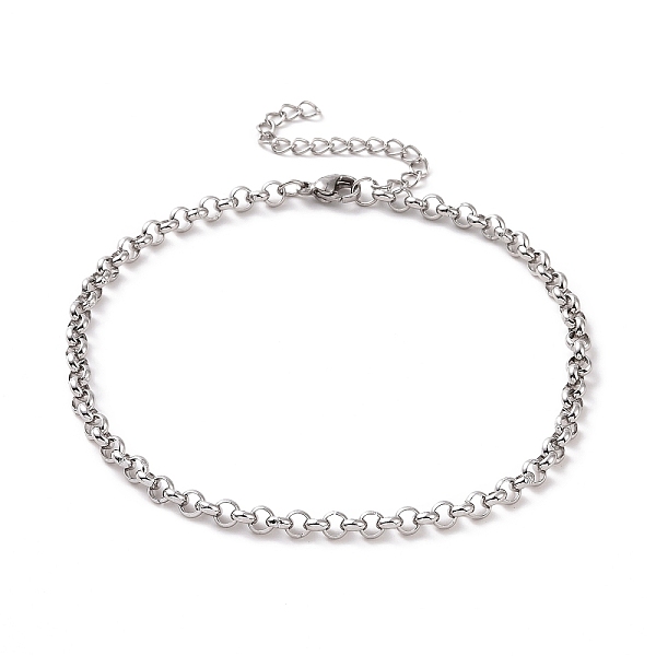 

PandaHall 304 Stainless Steel Rolo Chain Bracelet for Men Women, Stainless Steel Color, 9-1/8 inch(23.1cm), Link: 4x1.5mm 304 Stainless...