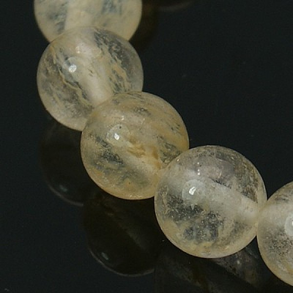 

PandaHall Watermelon Stone Glass Beads Strands, Round, Light Yellow, 6mm, Hole: 0.8mm, about 64pcs/strand, 16 inch Other Watermelon Stone...