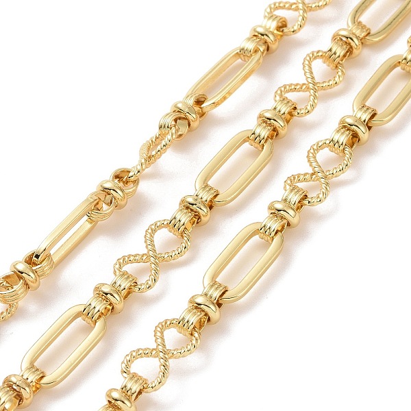 

PandaHall Brass Oval & Infinity Link Chains, Unwelded, with Spool, Cadmium Free & Lead Free, Real 18K Gold Plated, 15x7x1.5mm, 13.5x7x3mm...