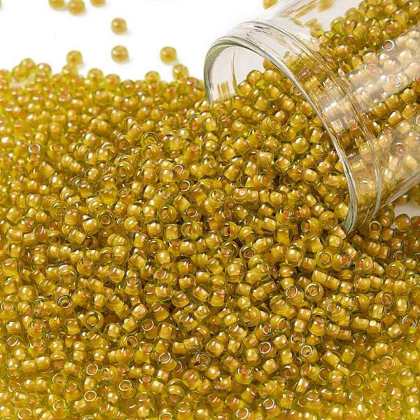 

PandaHall TOHO Round Seed Beads, Japanese Seed Beads, (302) Inside Color Jonquil/Apricot Lined, 11/0, 2.2mm, Hole: 0.8mm, about 5555pcs/50g...