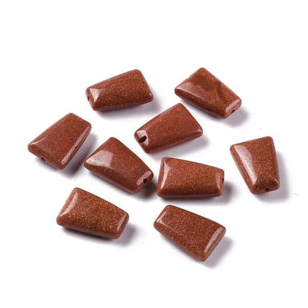 

PandaHall Synthetic Goldstone Beads, Faceted, Trapezoid, 14x10x4.5mm, Hole: 1.2mm Goldstone Trapezoid