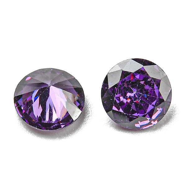

PandaHall Cubic Zirconia Cabochons, Grade A, Faceted, Diamond, Dark Violet, 5x2.5mm Cubic Zirconia Diamond