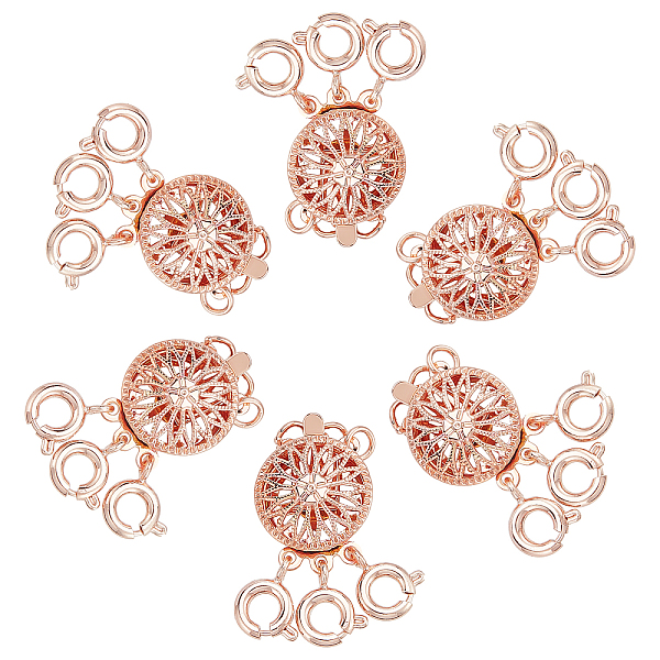 

PandaHall SUNNYCLUE 1 Box 6Pcs Layered Necklace Clasps Necklace Layering Clasp Layer Separator Clasp Rose Gold Multi Strand Clasps for...