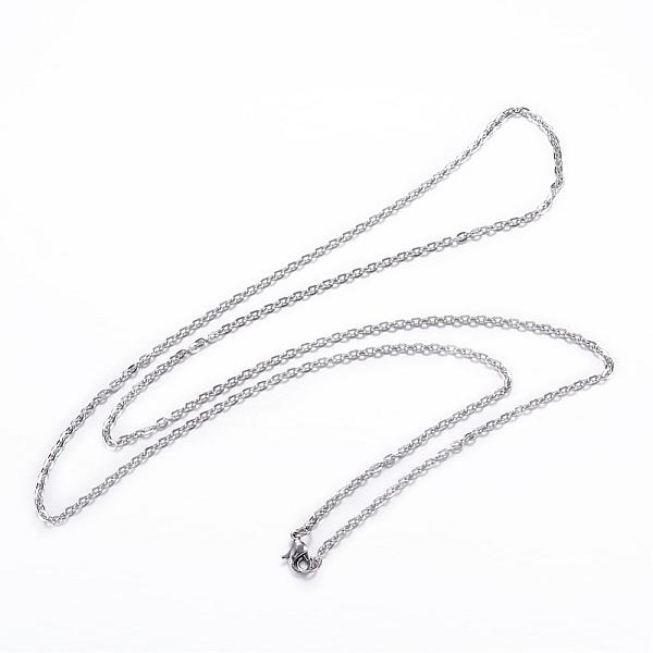 

PandaHall 304 Stainless Steel Cable Chain Necklaces, with Lobster Claw Clasps, Stainless Steel Color, 29.53 inch(75cm), 2.5mm 304 Stainless...