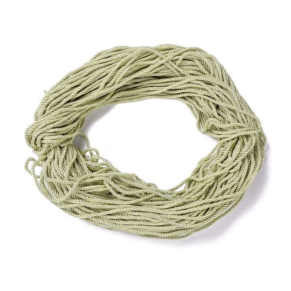 

PandaHall Polyester Cord, Twisted Cord, Honeydew, 5mm, about 97~100m/bundle Polyester Green