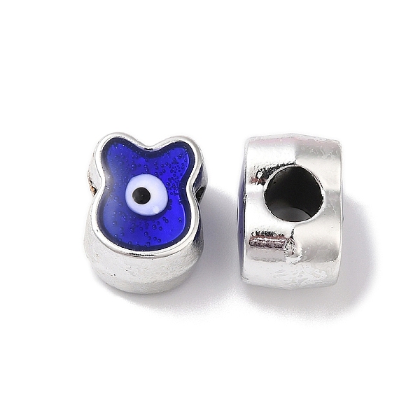 

PandaHall CCB Plastic Enamel European Beads, Large Hole Beads, Medium Blue, Rabbit, 12.5x10x9mm, Hole: 5mm Acrylic Rabbit