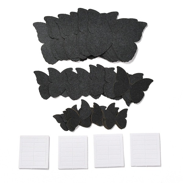 

PandaHall 3D Plastic Wall Stickers, with Adhesive Tape, for Home Living Room Bedroom Wall Decorations, Butterfly, Black, 23~55x30~70x0.2mm...