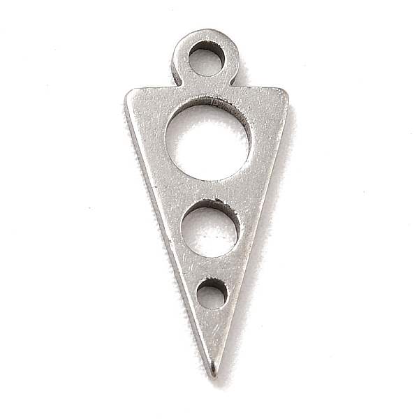 

PandaHall 201 Stainless Steel Pendants, Triangle with Round, Stainless Steel Color, 13x6x1mm, Hole: 1.2mm 201 Stainless Steel Triangle