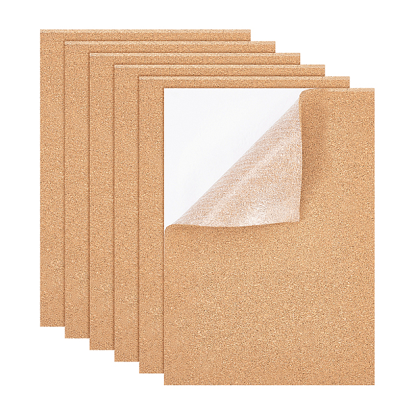 

PandaHall BENECREAT 6 Pcs 29 x 21cm Self-Adhesive A4 Cork Sheets (4mm Thick) Rectangle Coaster Cork Backing Sheets for Wall Decoration..., Orange