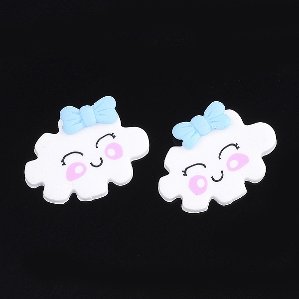 

PandaHall Handmade Polymer Clay Cabochons, Cloud, Mixed Color, 26~28x37.5x6~7mm Polymer Clay Cloud Multicolor