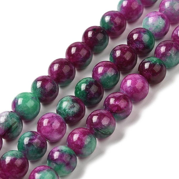

PandaHall Natural Dyed Jade Beads Strands, Round, Purple, 8.5mm, Hole: 0.8mm, about 45~46pcs/strand, 14.69''~15.04''(37.3~38.2cm) Other Jade...