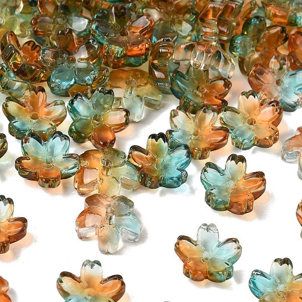 Bouchon à perle de verre transparent à dégradé de couleurs