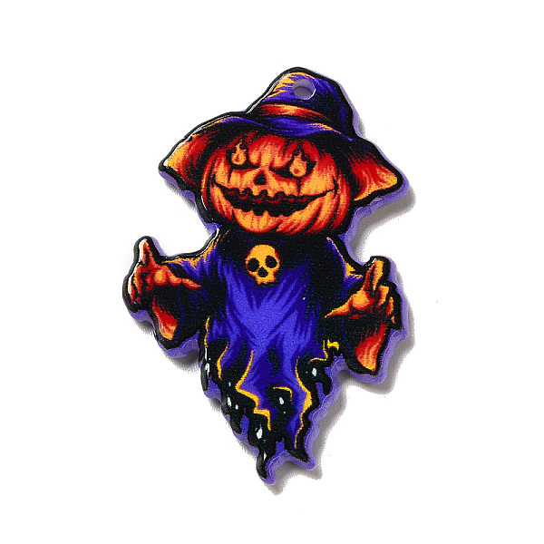 

PandaHall Halloween Charm, Printed Acrylic Pendants, Ghost, 43x28x2.3mm, Hole: 2mm Acrylic Ghost