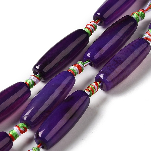 

PandaHall Natural Agate Beads Strands, Dyed & Heated, Rice, Purple, 29.5~34x9.5~13.5mm, Hole: 2.5mm, about 10pcs/strand, 16''(41cm) Natural...