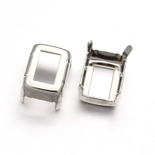 

PandaHall Rectangle Brass Sew on Prong Settings, Claw Settings for Pointed Back Rhinestone, Open Back Settings, Platinum, 8x6x0.4mm, Fit for...