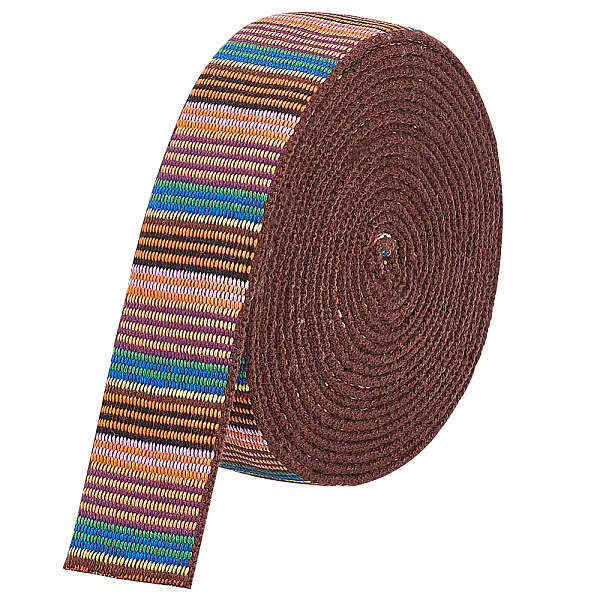 

PandaHall BENECREAT 5 Yards Ethnic Style Polyester Ribbons, Jacquard Ribbon, Stripe Pattern, Dark Orange, 1-1/2 inch(38mm), about 5 yards...