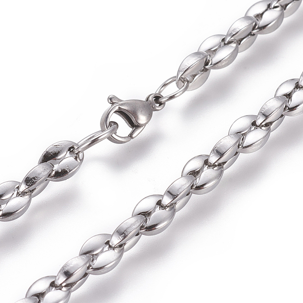 

PandaHall 304 Stainless Steel Cable Chains Necklaces, with Lobster Claw Clasps, Stainless Steel Color, 27.2 inch(60cm) 304 Stainless Steel