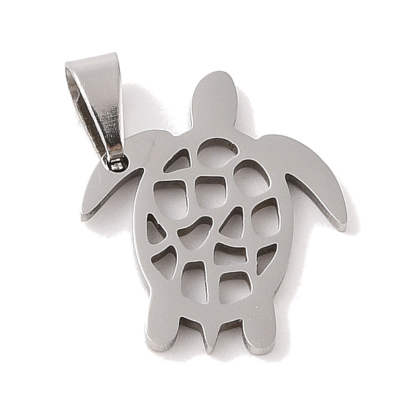 

PandaHall 201 Stainless Steel Pendants, Stainless Steel Color, Hollow, Animal Charm, Turtle, 20x18x1.5mm, Hole: 4x7mm 201 Stainless Steel...