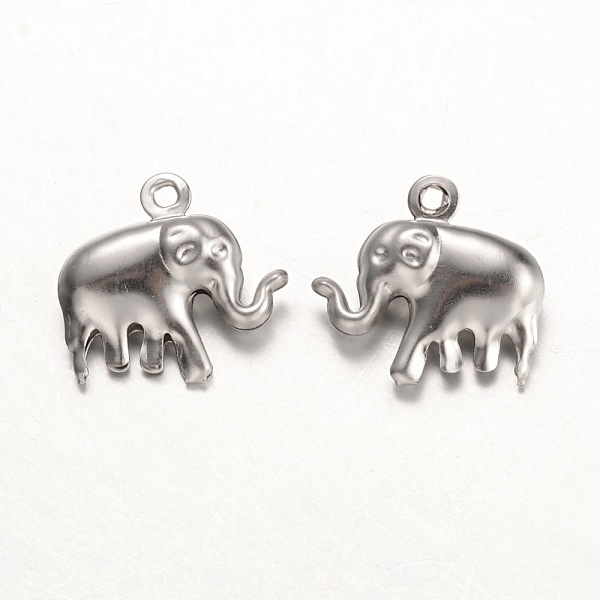 

PandaHall 316 Surgical Stainless Steel Pendants, Elephant, Stainless Steel Color, 15x14.5x5mm, Hole: 1mm 316 Surgical Stainless Steel...