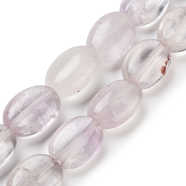 

PandaHall Natural Amethyst Beads Strands, Flat Oval, 14x9.5x5mm, Hole: 1.2mm, about 28pcs/strand, 14.57''(37cm) Amethyst Oval