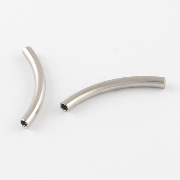 

PandaHall 304 Stainless Steel Tube Beads, Stainless Steel Color, 40x4mm, Hole: 3mm 304 Stainless Steel Tube