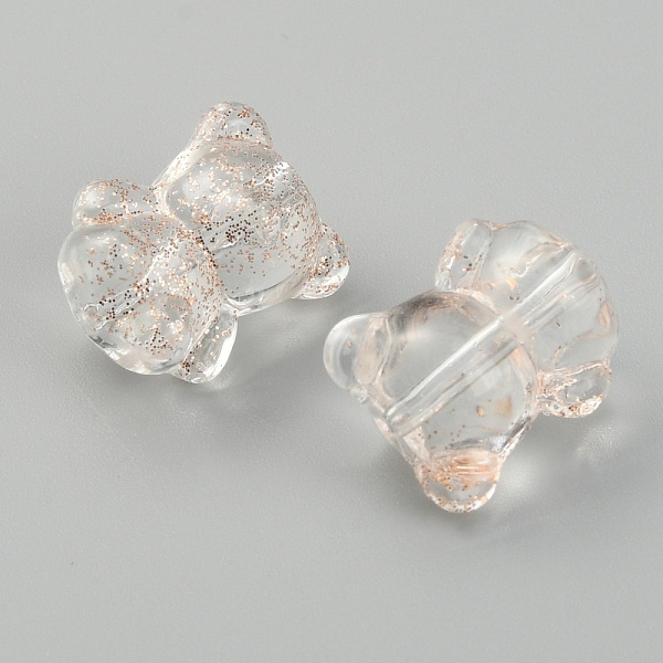 

PandaHall Handmade Lampwork Beads, Bear, Clear, 14x11.5~12x9mm, Hole: 1mm Lampwork Bear Clear