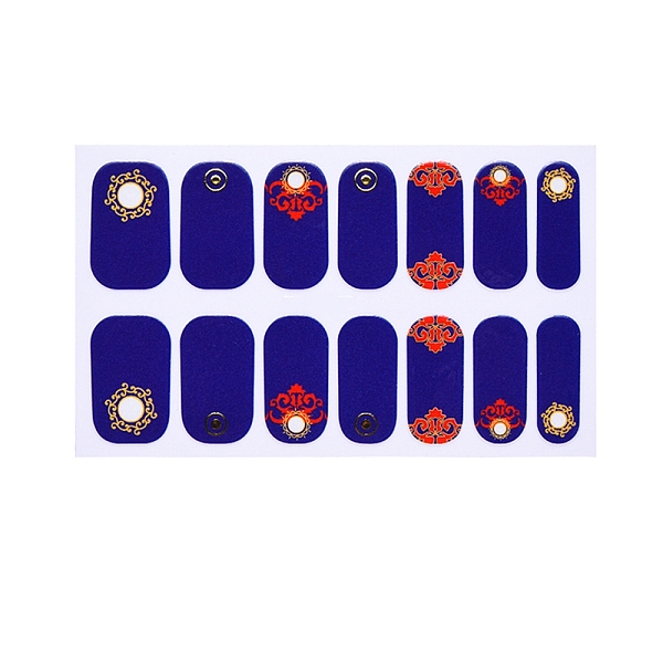 

PandaHall Glitter Powder Nail Art Full-Cover Sticker, Chinese Style Nail Art Wrap, with Free Double-sided Nail Art Manicure Buffer Files..., Purple