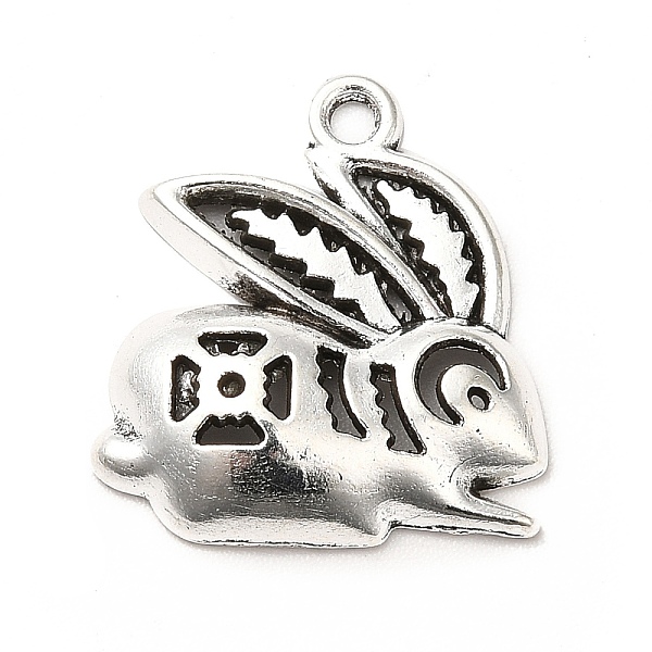 

PandaHall Tibetan Style Alloy Pendants, Rabbit Charms, Antique Silver, 19x17.5x3.5mm, Hole: 1.5mm, about 833pcs/1000g Alloy Flower