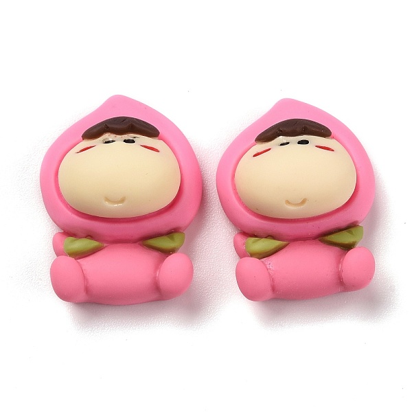 

PandaHall Opaque Resin Cabochons, Mini Peach Doll, Hot Pink, 22x16.5x12mm Resin Doll
