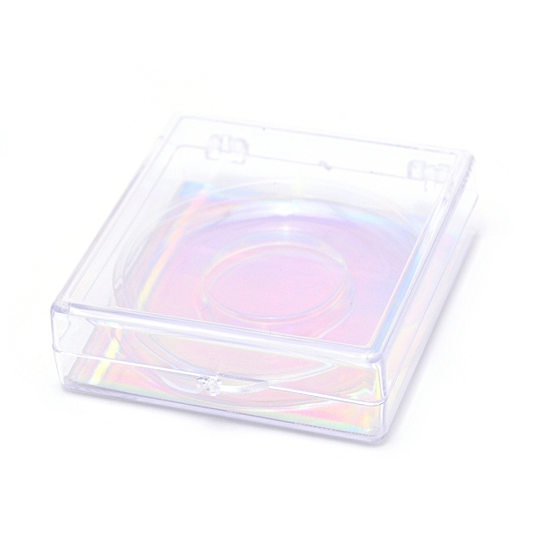 

PandaHall Reusable Plastic False Eyelashes Bottles, Empty Bottles, Colorful, 67x60x20mm Plastic Square