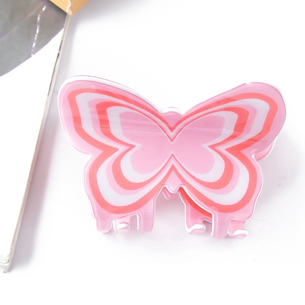 

PandaHall Butterfly PVC Claw Hair Clips, Hair Accessories for Women & Girls, Pink, 68x46x55mm PVC Butterfly Pink
