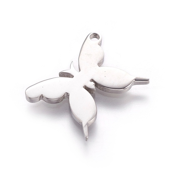 

PandaHall 304 Stainless Steel Pendants, Butterfly, Stainless Steel Color, 13x16.5x1.5mm, Hole: 1mm 304 Stainless Steel Butterfly