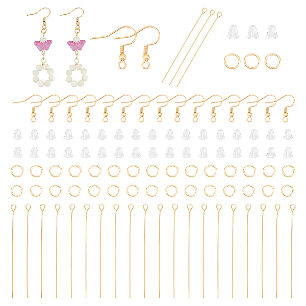 

PandaHall Unicraftale DIY Earring Making Finding Kit, Including 304 Stainless Steel Earring Hooks & Open Jump Rings & Eye Pin, Plastic Ear...