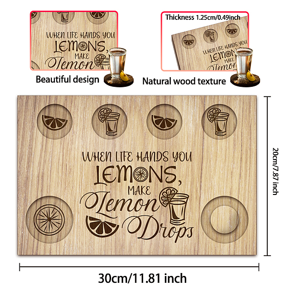 Schnapsgläser-Tablett Aus Holz