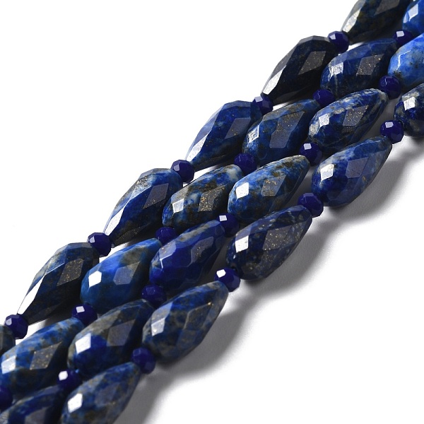 

PandaHall Natural Lapis Lazuli Beads Strands, Faceted, Teardrop, 12~16.5x7.5~8.5mm, Hole: 0.8mm, about 20~21pcs/strand, 14.96~15.63''...