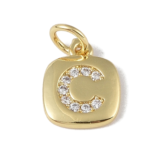 

PandaHall Rack Plating Brass Micro Pave CLear Cubic Zirconia Charms, with Jump Rings, Cadmium Free & Lead Free, Long-Lasting Plated, Real...