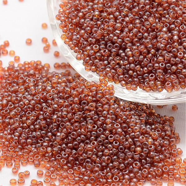 PandaHall 8/0 Glass Seed Beads, Grade A, Round, Transparent Colours Lustered, Chocolate, 2.8~3.2mm, Hole: 1.0mm, about 15000pcs/pound Glass...